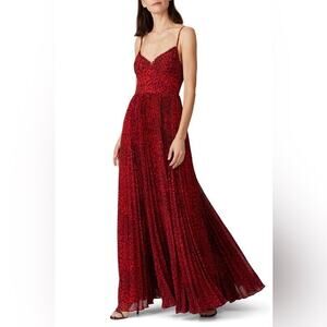 strapless open back dress Burgundy See-Thru Legs Lace Maxi Dress – Aquarius Brand main image 0